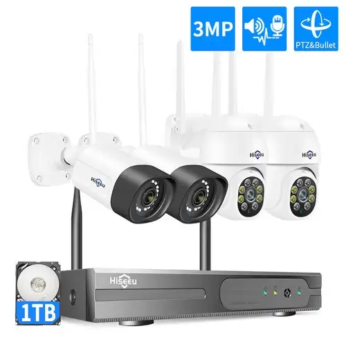 Pay Only $179.99 For Hiseeu Wireless 8ch 4pcs 3mp Two-way Audio Security Outdoor & Bullet Wifi Ip Cameras With This Coupon Code At Geekbuying