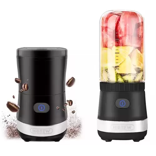 Order In Just $42.99 Hibrew 70w 2-in-1 Portable Coffee Bean Grinder, Dc 5v Juice Blender Usb Rechargeable Ice Crusher, 2 Cups With This Discount Coupon At Geekbuying