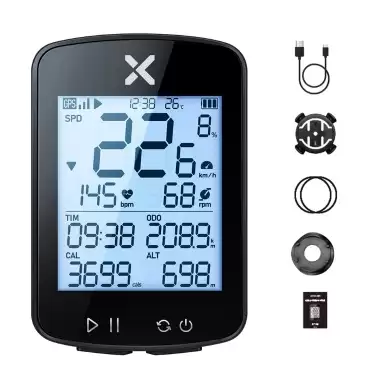 Get Extra $15 Discount On Xoss G2 Plus Bicycle Speed Meter Full Screen Mobilephone App Control At Tomtop