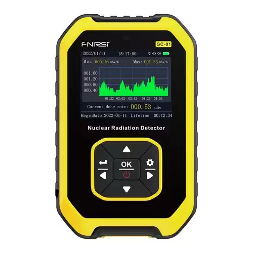 Pay Only $42.00 For Fnirsi Gc-01 Geiger Counter, Nuclear Radiation Detector With Lcd Display, Beta Gamma X-ray Detect, Sound/light/vibrate Alarm, 5 Dosage Units, 1100mah Rechargeable Battery With This Coupon Code At Geekbuying