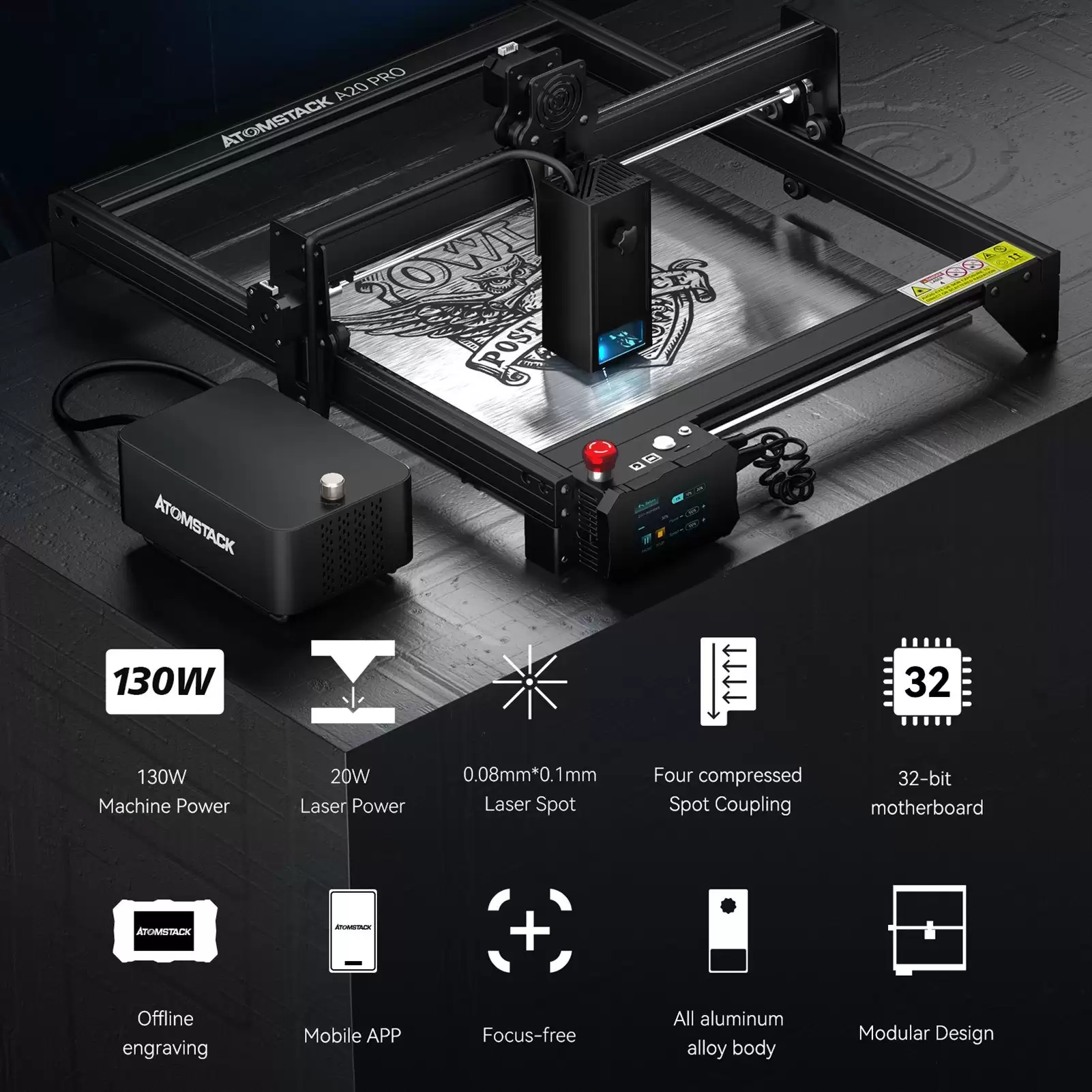 Order In Just $595 Atomstack A20 Pro 20w Laser Engraving Cutting Machine ,Free Shipping With This Cafago Discount Voucher
