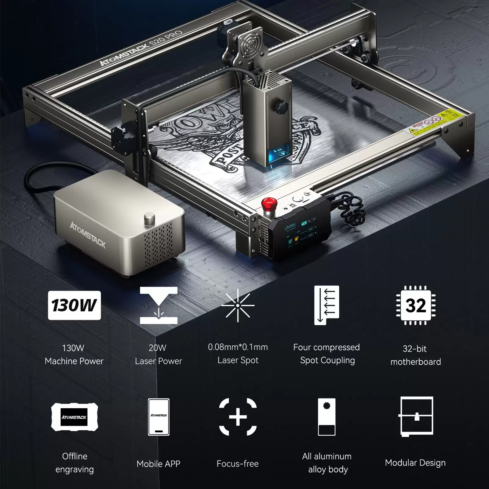 Order In Just $595 Atomstack S20 Pro 20w Laser Engraving Cutting Machine ,Free Shipping With This Cafago Discount Voucher