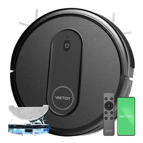 Pay Only $118.98 For Vactidy T7 Robot Vacuum Cleaner, 2 In 1 Mopping Vacuum, 2800pa Suction, 250ml Dust Bin, Carpet Detection, App/voice Control, Up To 120 Mins Runtime With This Coupon Code At Geekbuying