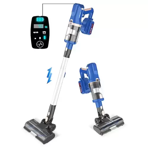 Order In Just $128.99 Yisora V110 Battery Handheld Cordless Vacuum Cleaner 265w 25000pa Strong Suction Power Led Display For Carpets Pet Hair - Blue With This Discount Coupon At Geekbuying