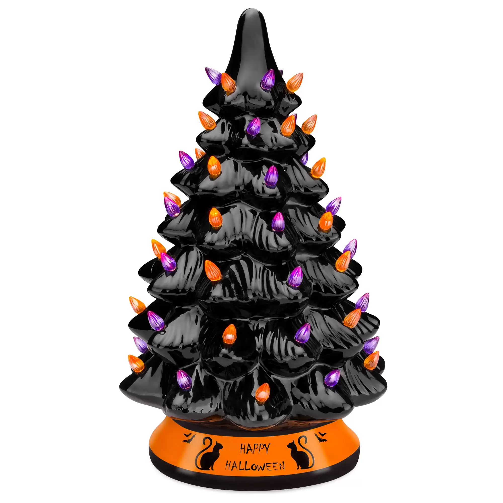Order In Just $19.99 Ceramic Halloween Tabletop Tree W/ Orange & Purple Bulb Lights With This Bestchoiceproducts Discount Voucher