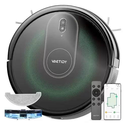 Pay Only €125.00 For Vactidy T8 Robot Vacuum Cleaner, 2 In 1 Mopping Vacuum, 3000pa Suction, 250ml Dust Bin, Carpet Detection, App/voice Control, Up To 100 Mins Runtime With This Coupon Code At Geekbuying
