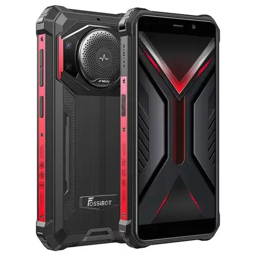 Pay Only €82.59 For Fossibot F101 Rugged Smartphone, 4gb+64gb, Ai Triple Camera, 123db Speaker, 10600mah Large Battery, Fingerprint/face Unlock, 5.45 Inch Hd+ Ips Screen, Android 12 - Black And Red With This Coupon Code At Geekbuying