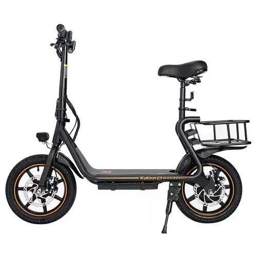 Pay Only €449.00 For Kukirin C1 Electric Scooter With Basket 14 Inch Off-road Pneumatic Tires 350w Motor 25km/h Max Speed 48v 15ah Battery - Black With This Coupon Code At Geekbuying