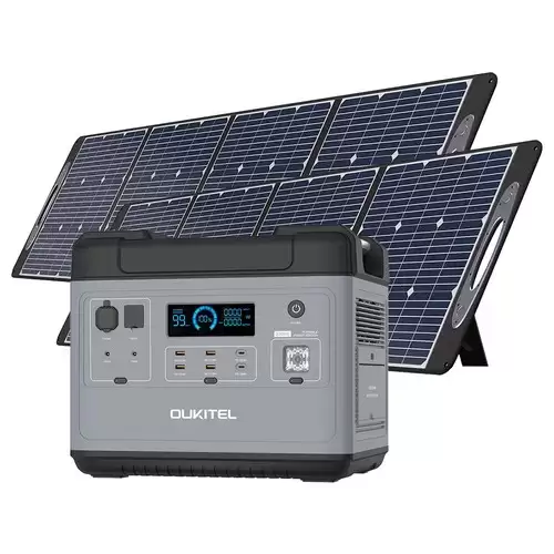 Order In Just $1949.00 Oukitel P2001 Ultimate 2000w Portable Power Station + 2 X Oukitel Pv200 200w Foldable Solar Panel, 2000wh Lifepo4 Mppt Solar Generator With Pure Sine Wave Ac Outlets, Qc3.0 & Usb-c Pd 100w, Super Fast Recharge Durable Generator For Outdoor Camping With This Discount Coupon At