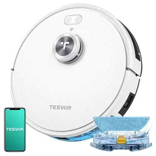 Pay Only €215.00 For Tesvor S7 Pro Robot Vacuum Cleaner With Mop Function, 6000pa Suction, Laser Navigation, 600ml Dustbin, 180mins Runtime, 150sqm Max Vacuuming Area, App Control / Remote Control - White With This Coupon Code At Geekbuying