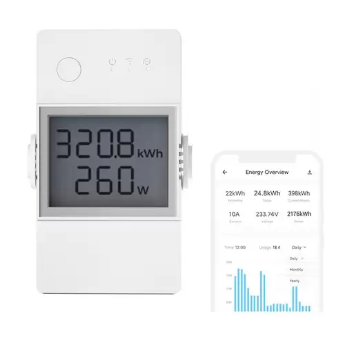 Order In Just $19.99 Sonoff Pow Elite Powr320d 20a Smart Power Meter Switch, Esp32 Chip, Lcd Screen, Overload Protection, App Control With This Discount Coupon At Geekbuying