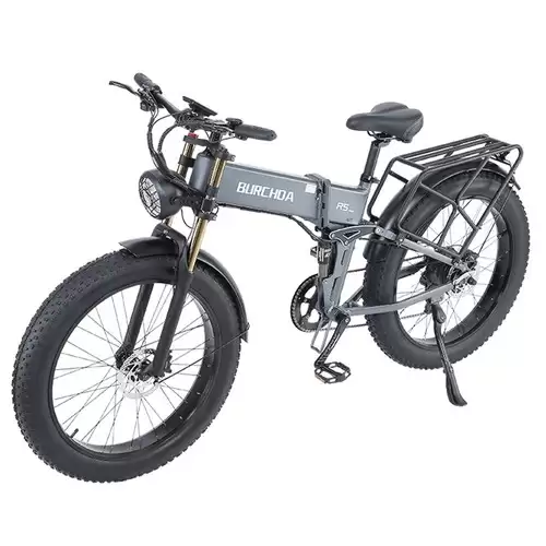 Order In Just $1,320.05 Burchda R5 Pro Folding Electric Bike 26*4.0 Inch Fat Tire 1000w Motor 50km/h Max Speed 48v 15ah Battery For 60km Range Double Shock Absorbers - Grey With This Discount Coupon At Geekbuying