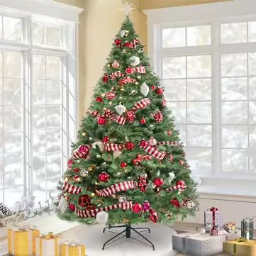 Get 50.1% Off On 7.5ft Christmas Tree Halloween Christmas Tree Premium Spruce Hinged Ch Using This Banggood Discount Code
