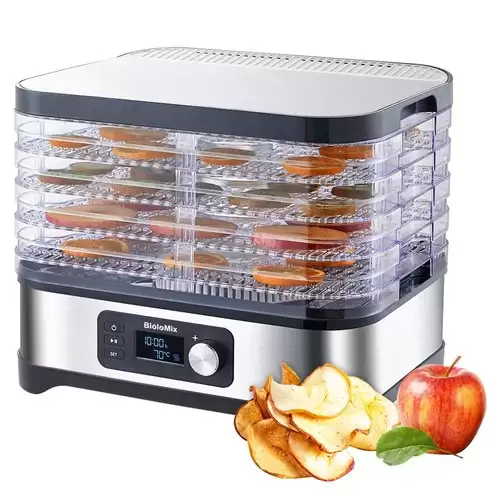 Order In Just $84.99 Biolomix Bd1200 Food Dryer Dehydrator, 5 Trays, 10l Capacity, Bpa Free, Digital Timer, Temperature Control, For Fruit Vegetable Snacks With This Discount Coupon At Geekbuying