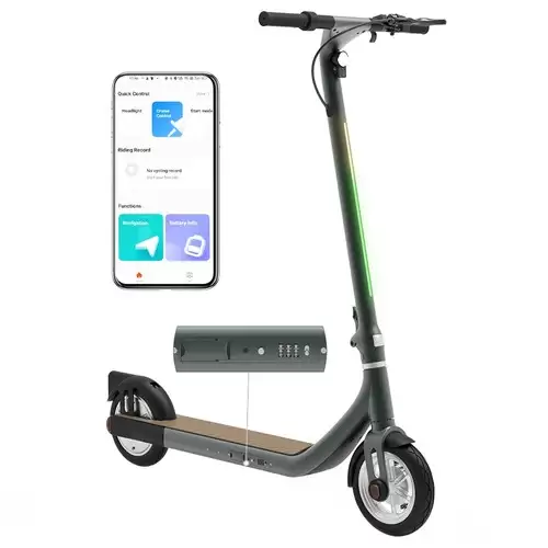 Pay Only €349.00 For Atomi Alpha Folding Electric Scooter 9 Inch Tires 350w Motor (peak 650w) 36v 10ah Battery For 25 Miles Range 25km/h Max Speed 120kg Max Load Support App Control Built-in Combination Lock - Green With This Coupon Code At Geekbuying