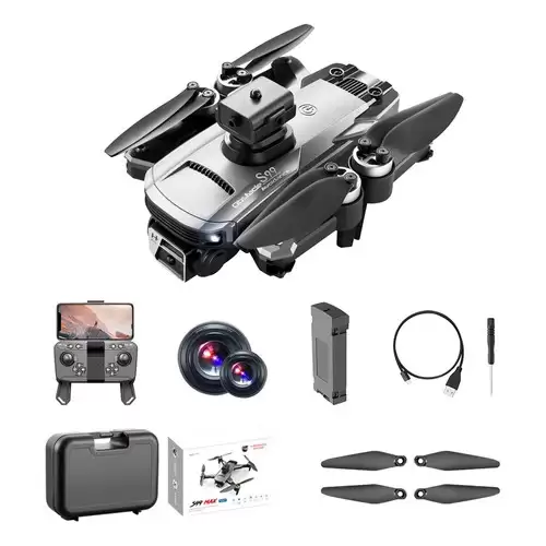 Pay Only $30.74 For S99 Max Rc Drone Dual 4k Hd Wifi Fpv 2.4ghz 4-sided Obstacle Avoidance With Light 1 Battery - Grey With This Coupon Code At Geekbuying