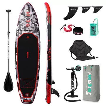 Get Upto 10% Off On Funwater Inflatable Paddle Board 12~15psi Maximum Load 150kg Stand Up Portable Surfboard Pulp Board With Chair ,waterproof Phonecase, Air Pump, Backpack 330*84*15cm Supfw10b