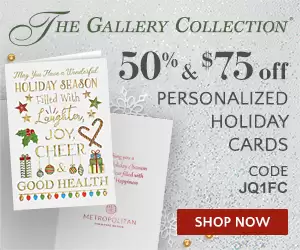 Take Flat 50% + $75 Off Holiday Greeting Cards With This Gallerycollection Discount Voucher