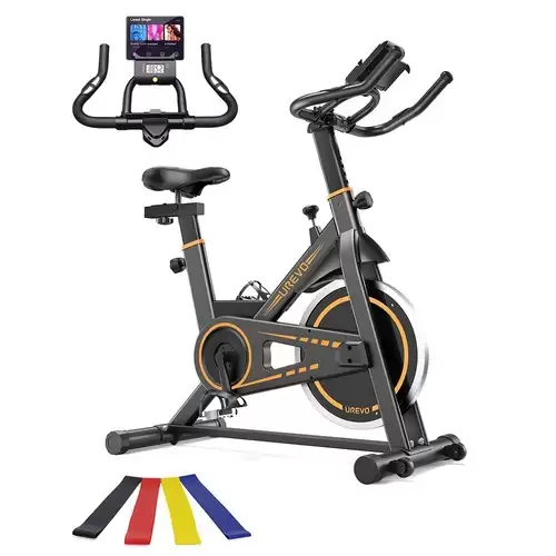Pay Only $189.99 For Urevo Ur9sb00 Flywheel Indoor Exercise Bike, 260lbs Weight Capacity, Adjustable Resistance, Lcd Screen, Quieter Cycling With This Coupon Code At Geekbuying