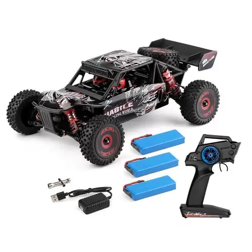 Order In Just $169.99 Wltoys 124016 V2 Upgraded 4300kv Motor 1/12 2.4g 4wd 75km/h Metal Chassis Brushless Off-road Desert Truck Rc Car - Three Batteries With This Discount Coupon At Geekbuying