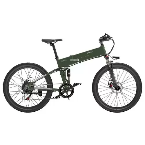 Order In Just $817.40 Bezior X500 Pro Folding Electric Bike Bicycle 48v 10.4ah Battery 500w Motor 26 Inch Tire Aluminum Alloy Frame Shimano 7-speed Shift Max Speed 30km/h 100km Power-assisted Mileage Range Lcd Display Ip54 Waterproof - Black Green With This Discount Coupon At Geekbuying
