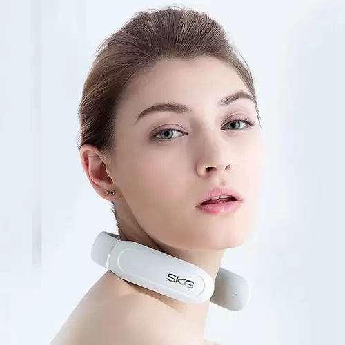 Pay Only $67.99 For Skg Smart Neck Massager With Heating Function Wireless 3d Travel Lightweight Electric Neck Massage Equipment With Remote For Commute Shopping- White With This Coupon Code At Geekbuying