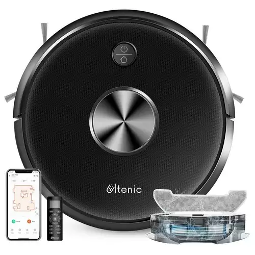 Order In Just $164.99 Ultenic D5s Pro Robot Vacuum Cleaner 2 In 1 Sweeping And Mopping 2200pa Suction Wi-fi & Alexa Control Super-thin Auto Carpet Boost 600ml Large Dustbox Self-charging Robotic Vacuum Cleaner For Pet Hairs Hardwood Carpets - Black With This Discount Coupon At Geekbuying