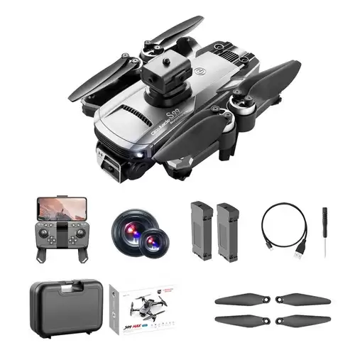 Pay Only $32.94 For S99 Max Rc Drone Dual 4k Hd Wifi Fpv 2.4ghz 4-sided Obstacle Avoidance With Light 2 Batteries - Grey With This Coupon Code At Geekbuying
