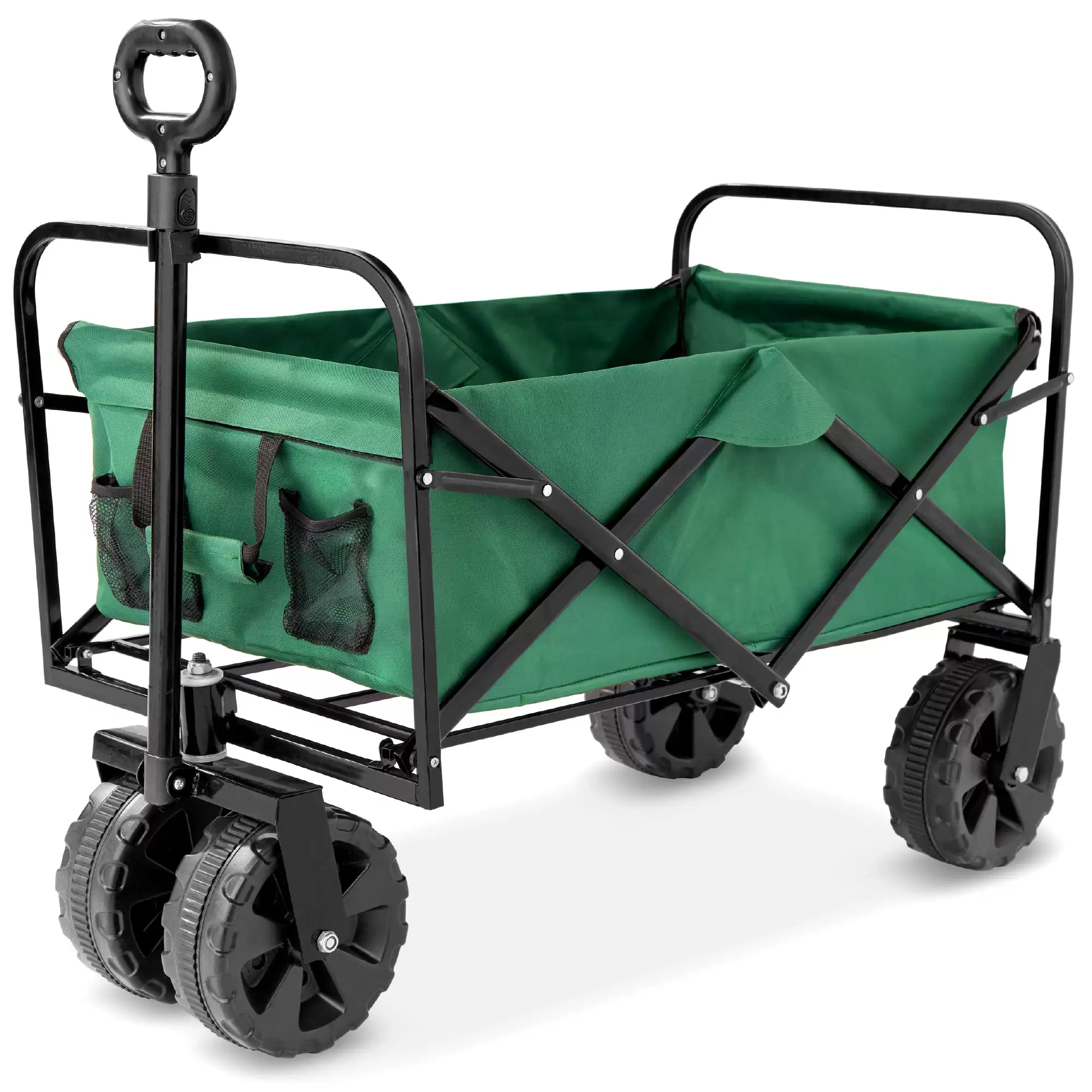 Order In Just $59.99 Indoor Outdoor Utility Cart W/ 360-Degree Wheels, Adjustable Handle - 36in - Bcpcart With This Discount Coupon At Bestchoiceproducts