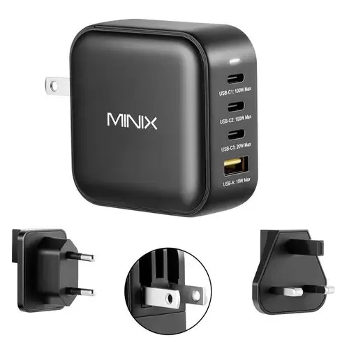 Pay Only $59.99 For Minix P3 100w Fast Charger, 3* Type-c + 1* Usb-a Ports For Traveling, Universal Compatibility With This Coupon At Geekbuying