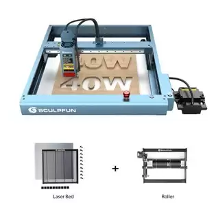 Pay Only $927.31 For Sculpfun Sf-a9 40w Laser Cutter + Rotary Roller + Laser Bed With This Coupon Code At Geekbuying