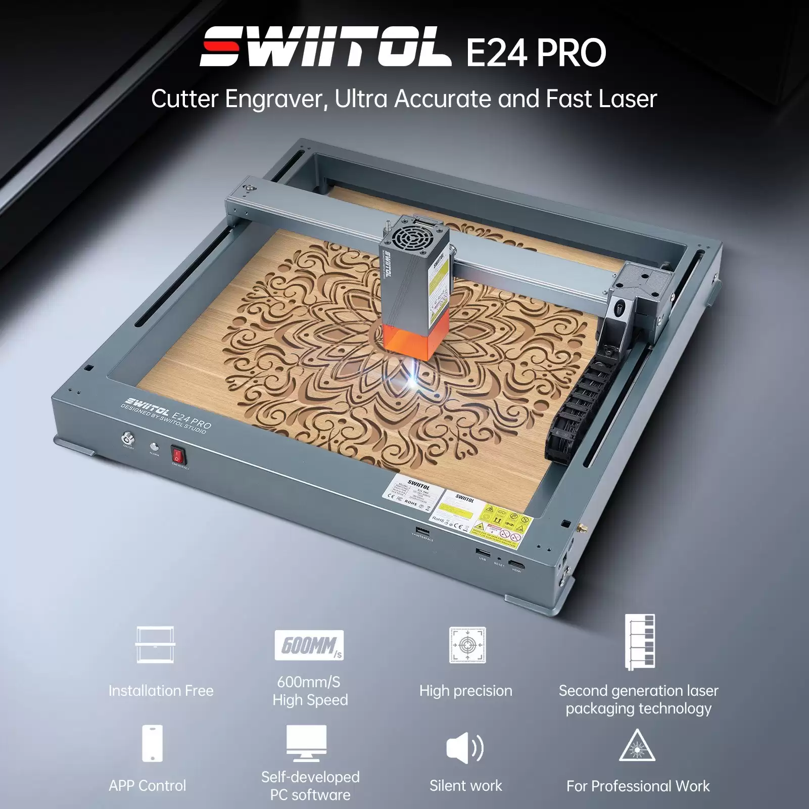 Pay $395 Swiitol E24 Pro 24w Integrated Structure Laser Engraver ,free Shipping With This Cafago Discount Voucher