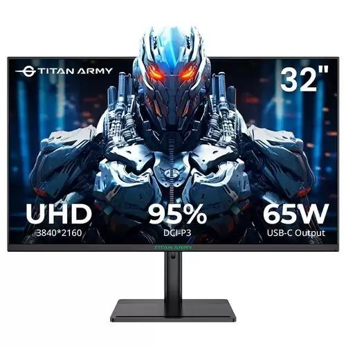 Pay Only $199.99 For Titan Army P32h2u Commercial Monitor, 32-inch 3840x2160 4k Uhd Screen, 60hz Refresh Rate, Hdr10 Brightness, Low Blue Light, Built-in Speaker, 95% Dci-p3 Color Gamut, 65w Full-featured Usb-c Port, Vesa Mount With This Coupon At Geekbuying
