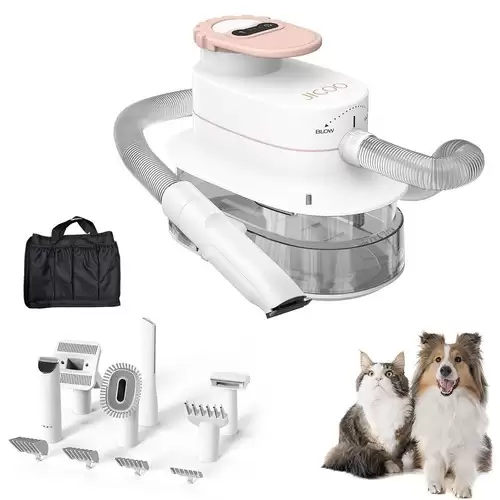 Pay Only $40 For Jigoo P300 11 In 1 Pet Grooming Vacuum Kit, 3 Speed Modes, 4l Dust Cup, 4 Guide Combs, Low Noise - Us Plug With This Coupon At Geekbuying