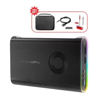 Pay Only €649.00 For (free Gift Oculink Cable Bag Cleaning Tool) One Netbook Onexgpu E-gpu Dock With Amd Radeon Rx 7600m Xt Gpu, 8gb Storage, 1*oculink 1*usb-c 4.0 2*hdmi 2*dp 2*usb-a 3.2 1*m.2 2280 1*rj45, 100w Reverse Charging, Rgb Light Effects-manufacturer Onexplayer Wit