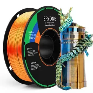 Order In Just $#value Eryone Triple-color Silk Pla Filament 1kg - Orange + Blue + Green With This Discount Coupon At Geekbuying