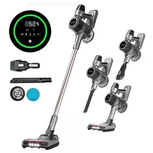 Pay Only $98.21 For Jigoo C300 Cordless Vacuum Cleaner, 30kpa Suction, 400w Motor, 1.2l Dust Cup, 5-stage Filtration, Up To 45 Mins Runtime, 7x2000mah Removable Batteries, Led Touch Screen - Gold With This Coupon Code At Geekbuying