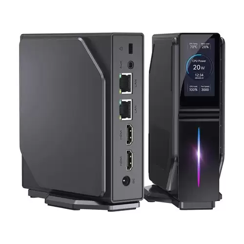 Order In Just $168.5 (2024 Upgraded Version) Ouvis S1 Mini Pc With Lcd Screen Rgb Light, Intel Alder Lake N95 4 Cores Up To 3.4ghz, 16gb Ram 512gb Ssd, 2*hdmi 2.0 4k Hd Dual Display, Wifi 5 Bluetooth 4.2, 2*usb 3.0 2*usb 2.0 2*rj45 - Eu Plug With This Coupon At Geekbuying