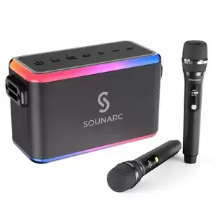 Order In Just €55.00 Sounarc A1 Karaoke Speaker, 80w Output, Dual Mic, Ipx6, Lighting Mode, Up To 10 Hours Playtime With This Discount Coupon At Geekbuying