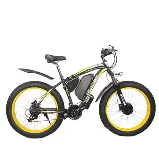 Order In Just $1,303.26 Gogobest Gf700 26*4.0 Fat Tire Electric Mountain Bike 17.5ah Battery 500w Dual-motor 6061 Aluminum Alloy Frame Max Speed 50km/h 70km Power-assisted Range Ip54 Hydraulic Disc Brake Mtb Load 200kg - Black Yellow With This Discount Coupon At Geekbuying