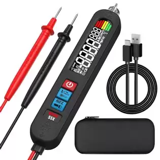 Pay Only $21.52 For Bside S5x Digital Multimeter, Ac Dc Voltage Detector Pen, Auto Range, Capacitance Ohm Diode Hz Ncv Tester, Bright Led Flashlight, 400mah Li-ion Battery, Black -with Bag With This Coupon At Geekbuying