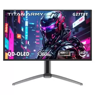 Pay Only $649.99 For Titan Army G27t8t Gaming Monitor, 26.5-inch 2560*1440 Qd-oled Screen, 360hz Refresh Rate, 0.03ms Gtg Response Time, Hdr 400, Adaptive-sync, Stereo Speakers, 13 Scenario Modes, Gaming Assistance, Low Blue Light, Aurora Ambient Lighting With This Coupon Co