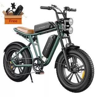 Order In Just $1,232.04 Engwe M20 Dual Battery Mountain E-bike 20*4.0 Inch Fat Tires 750w Brushless Motor 45km/h Max Speed 48v 2*13ah Batteries Front & Rear Disc Brakes Shimano 7-speed Gear - Green With This Discount Coupon At Geekbuying