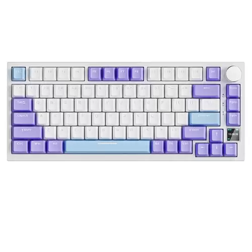 Order In Just $58.05 Ajazz Ak820 Pro Gift Switch Mechanical Keyboard With Tft Smart Display, Three Connection Modes - Purple With This Coupon At Geekbuying