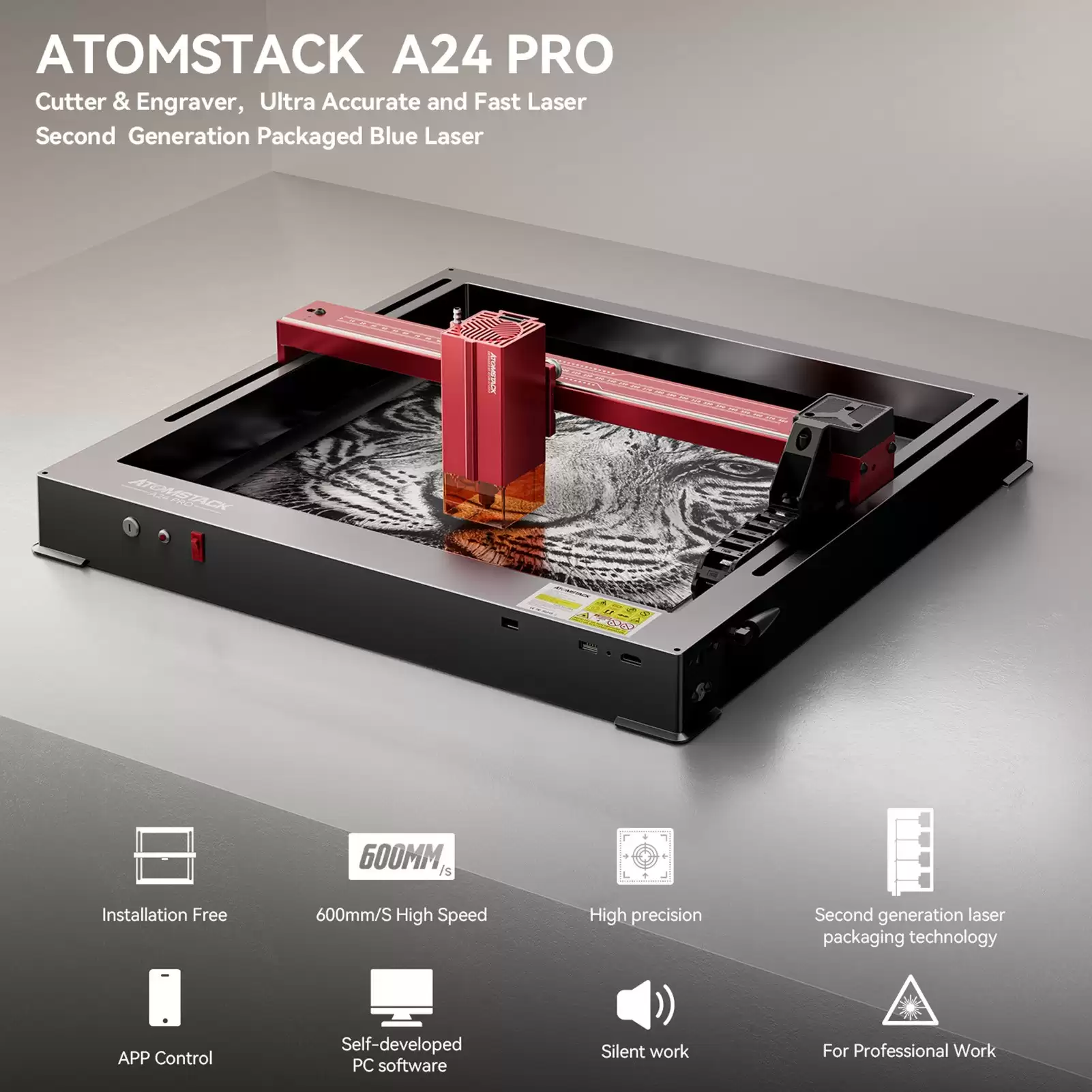 Pay Only $479 For Atomstack A24 Pro 24w Integrated Frame Laser Engraver + Free Shipping With This Discount Coupon At Cafago
