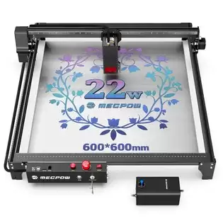 Order In Just $542.82 Mecpow X5 Laser Engraver Cutter, 22w Laser Power, Auto Air Assist, 0.08x0.1mm Laser Spot, 28000mm/min Engraving Speed, Safety Lock, Emergency Stop, Flame Detection, Offline Engraving, 600x600mm With This Discount Coupon At Geekbuying