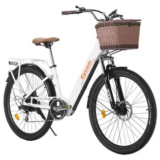 Order In Just €649.00 Cysum Cityrun-26 Step-thru Electric City Bike 26 Inch Tire 250w Motor 36v 10ah Battery 25km/h Max Speed 30-50km Range Shimano 7-speed Gear Dual Disc Brake - White With This Discount Coupon At Geekbuying