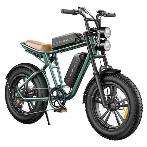 Order In Just $1149.00 Engwe M20 Electric Bike 2*13ah Batteries 20*4.0 Inch Tires 750w Brushless Motor 45km/h Max Speed Front & Rear Disc Brakes - Green With This Discount Coupon At Geekbuying
