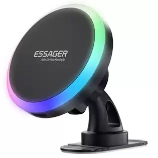 Pay Only $13.99 For Essager 15w Rgb Magnetic Wireless Charger Car Holder, For Iphone 15 14 Pro Max Samsung Xiaomi Smartphone With This Coupon Code At Geekbuying