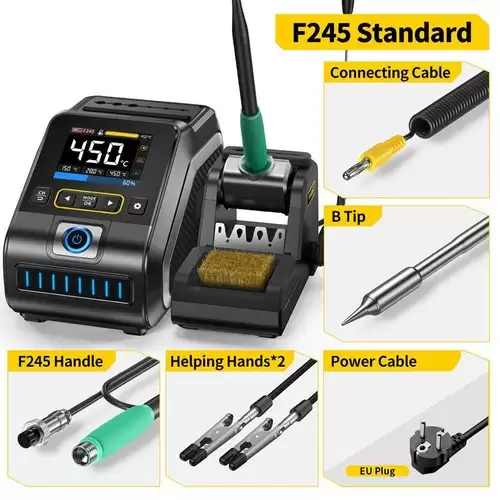 Order In Just $92.24 Fnirsi Dws-200 F245 Standard 200w Digital Soldering Iron Station Kit, With 1 Iron Tip And 2 Helping Hands, Temp Value & Curve Mode, 3 Temperature Storage, Full-color Display With This Coupon At Geekbuying